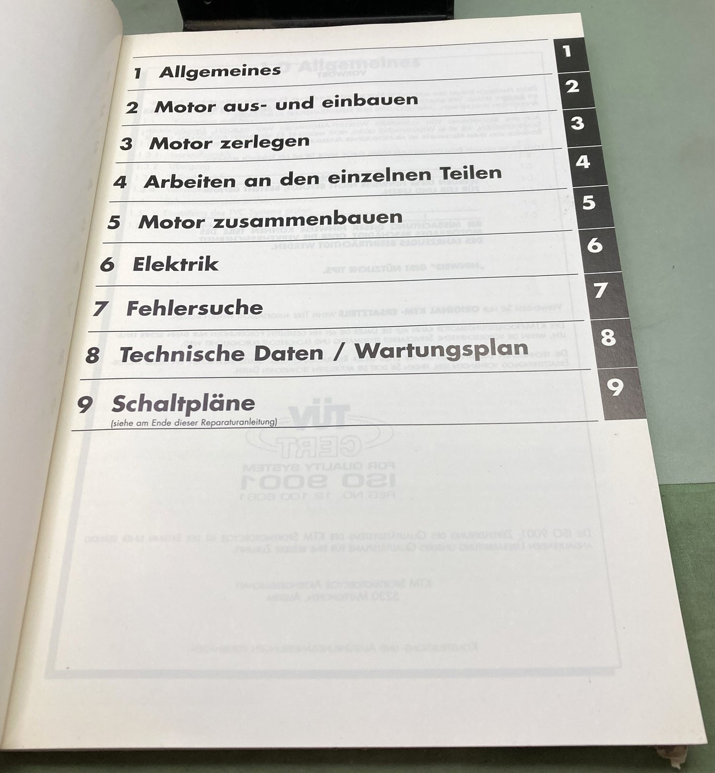 Genuine KTM 320520 250/300/380 Engine Repair Manual 1998