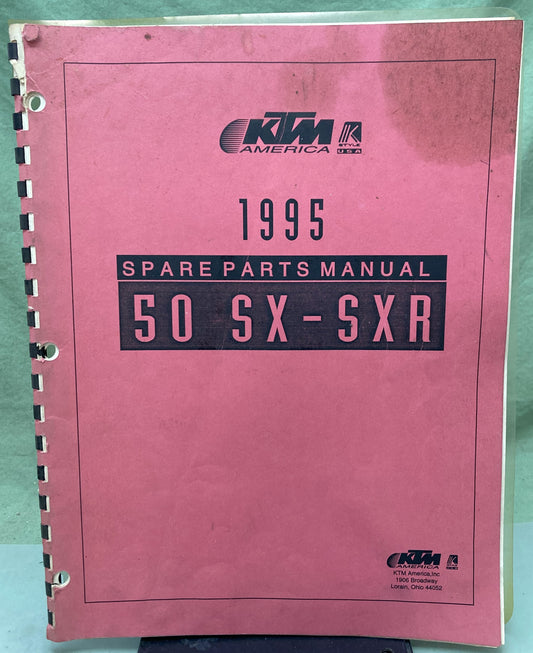 Genuine KTM 50 SX-SXR Spare Parts Manual 1995