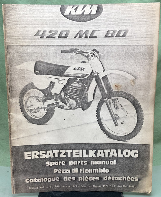 Genuine KTM 420 MC 80 Spare Parts Manual 1979