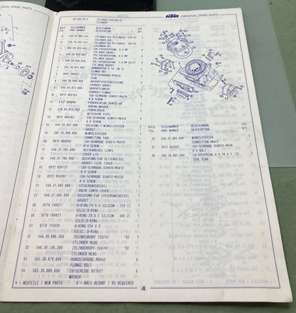 Genuine KTM 3203561092 250/300 TVC Spare Parts Manual 1993