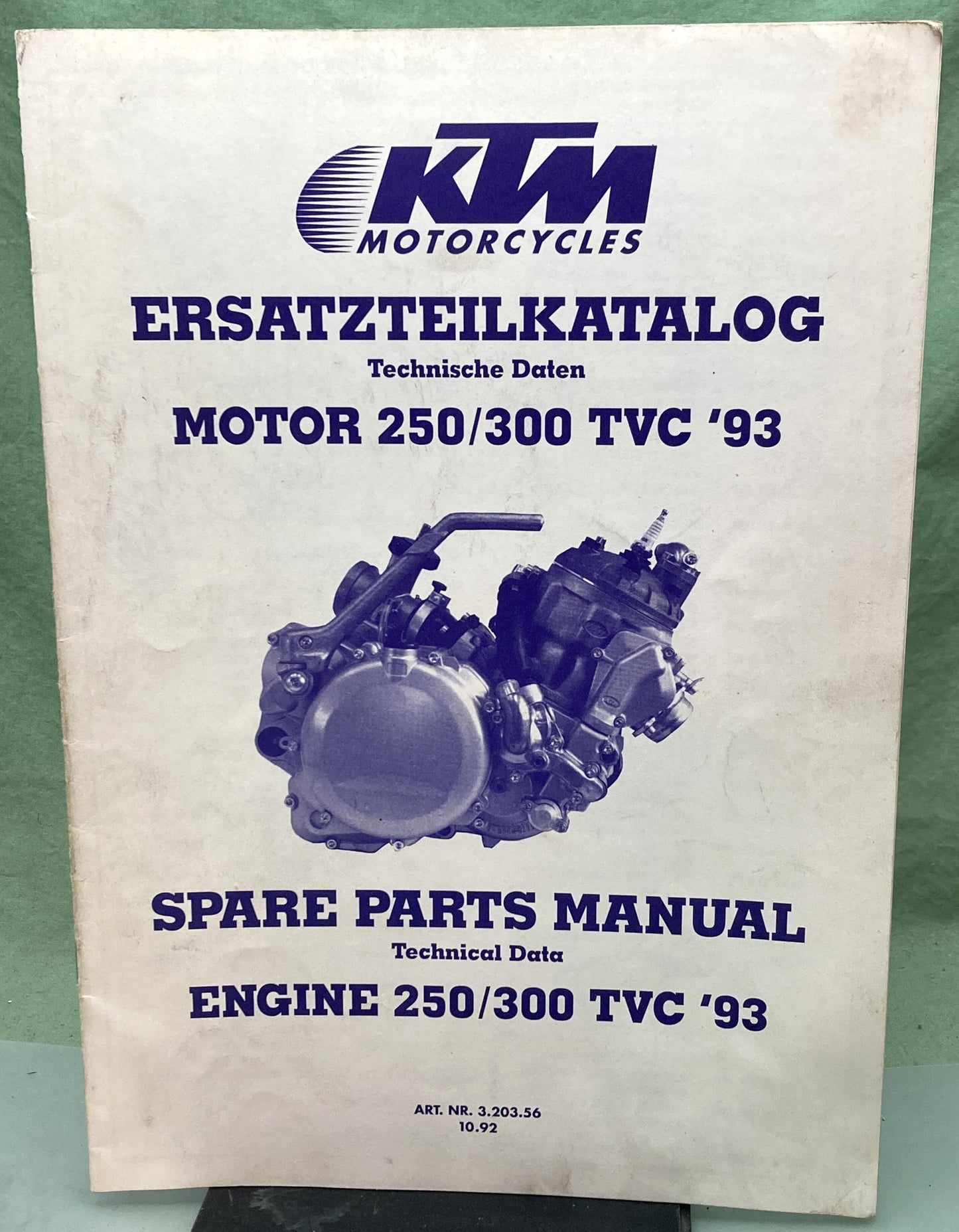 Genuine KTM 3203561092 250/300 TVC Spare Parts Manual 1993