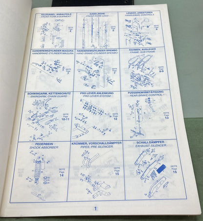 Genuine KTM 320373494 400 620 RXC Spare Parts Manual 1995