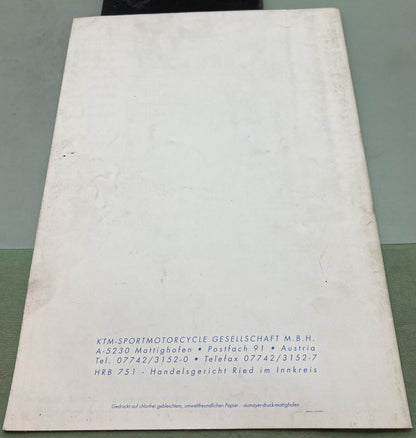 Genuine KTM 320373494 400 620 RXC Spare Parts Manual 1995