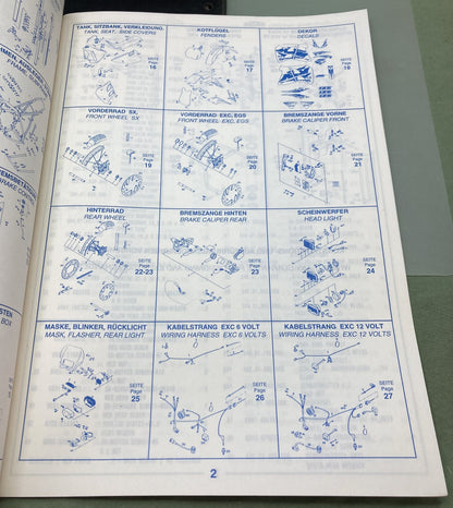 Genuine KTM 320371394 125 SX/EXC/EGS Spare Parts Manual 1994