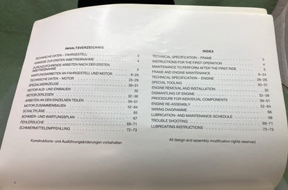 Genuine KTM 201171285 240/250/300/350cc MX/MXC/GS Owner's Repair Manual 1986