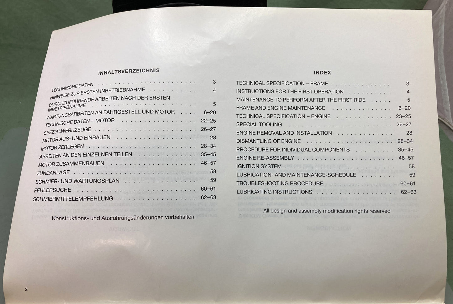 Genuine KTM 20116985 500 MC/MXC Owner's Repair Manual 1985