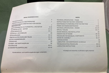 Genuine KTM 20116985 500 MC/MXC Owner's Repair Manual 1985