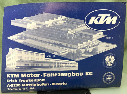 Genuine KTM 20116985 500 MC/MXC Owner's Repair Manual 1985