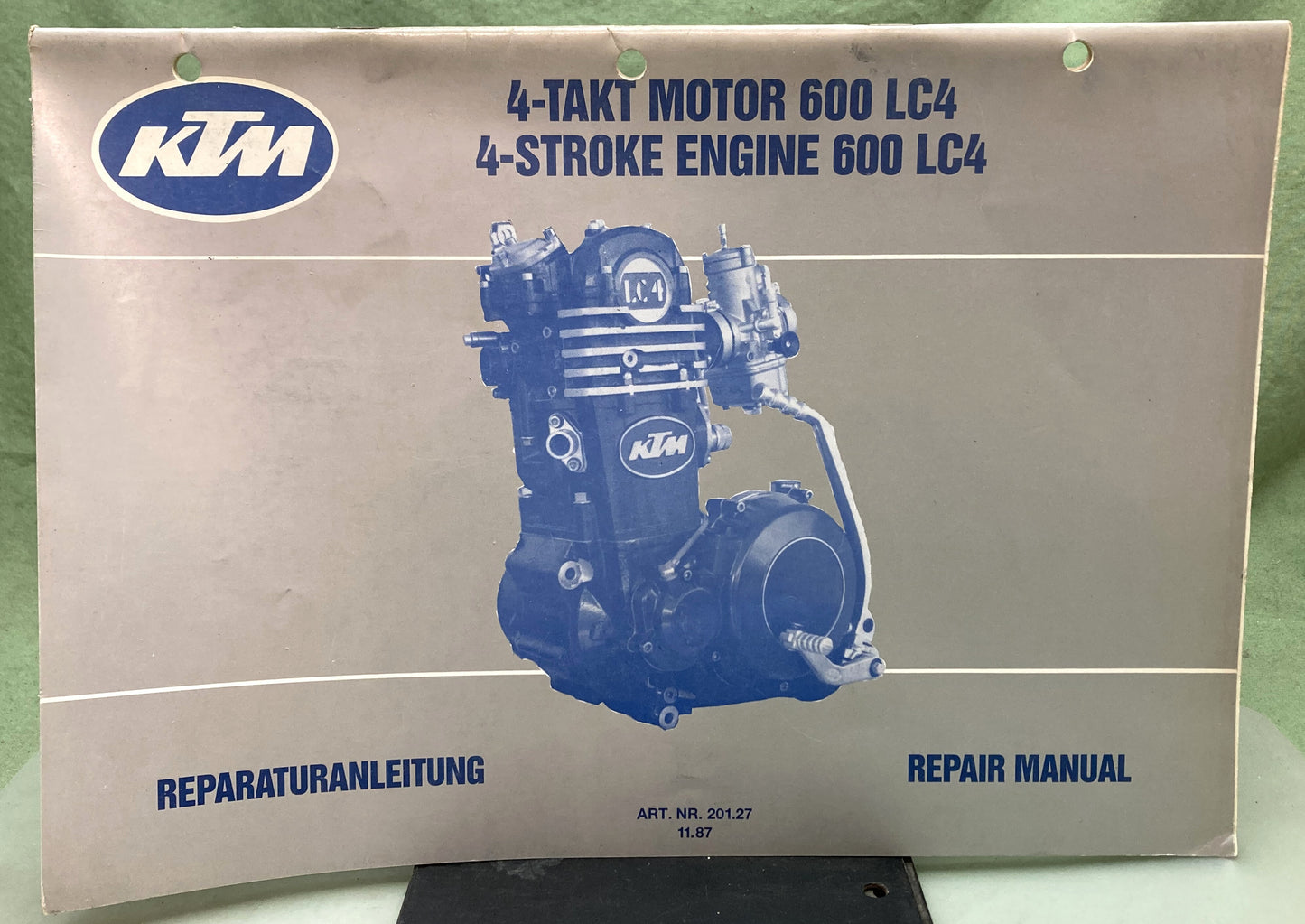 Genuine KTM 201271187 4-Stroke Engine 600 LC4 Repair Manual