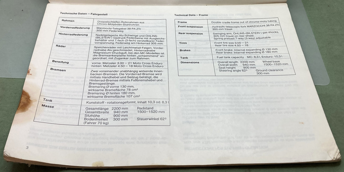 Genuine KTM MC420, GS420 Owner's Repair Manual