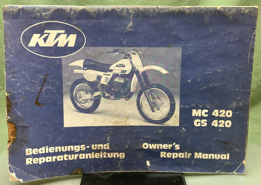 Genuine KTM MC420, GS420 Owner's Repair Manual