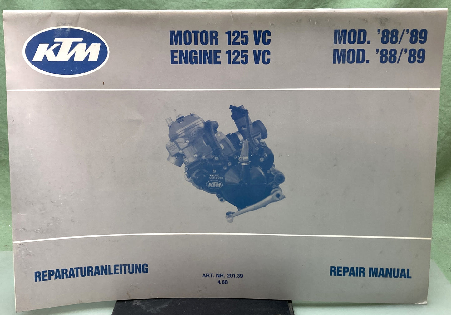 Genuine KTM 20139488 Engine 125 VC Repair Manual '88-'89