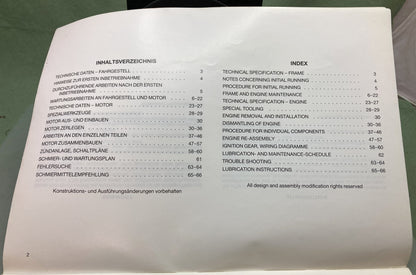 Genuine KTM 201181285 125MX, 125MXC, 125GS Owner's Repair Manual 1986