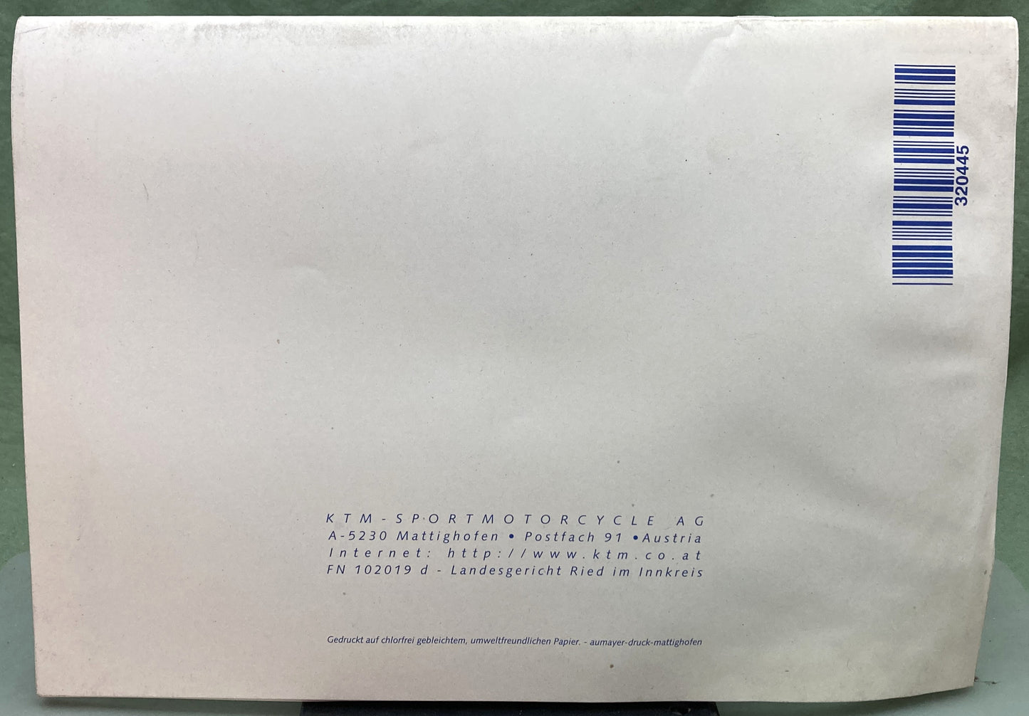 Genuine KTM 320445498 400, 460 LC4 Motor Engine Spare Parts Manual '98