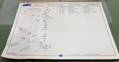 Gen. KTM 3204711098 640 LC4 Super Moto, 620 LC4 Competion Spare Parts Manual '99