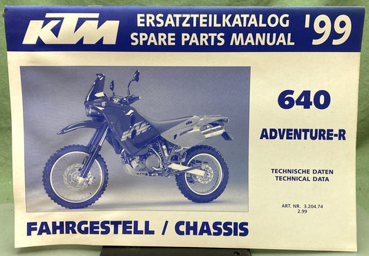 Genuine KTM 320474299 640 Adventure-R Spare Parts Manual '99