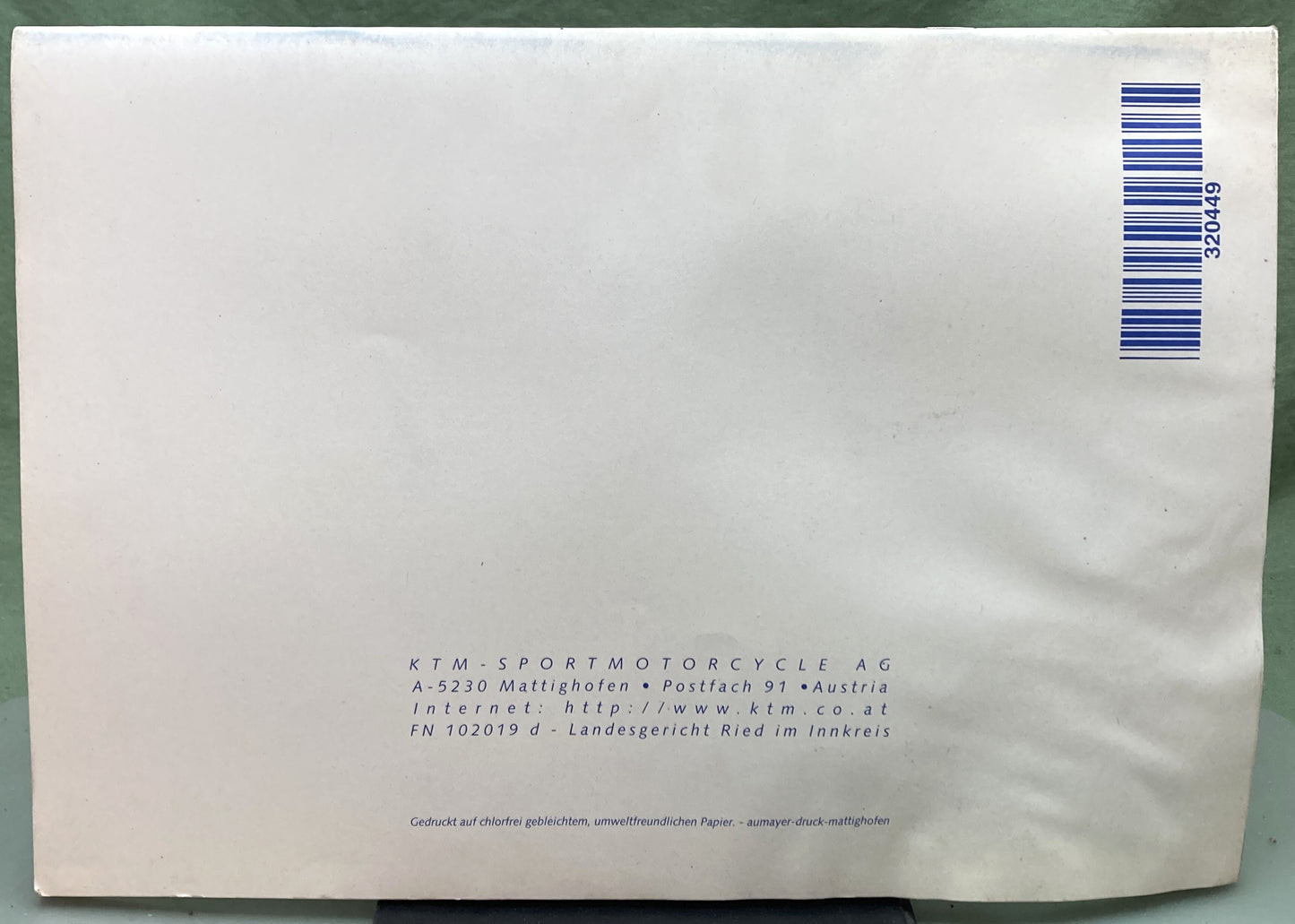 Genuine KTM 320449498 400/640 LC4, 620 LC4 Competition Spare Parts Manual '98