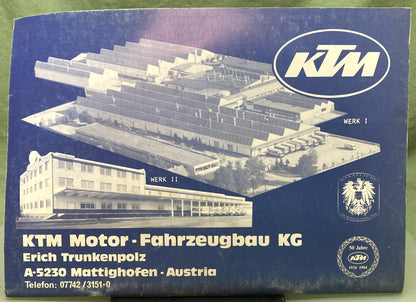 Genuine KTM 20115985 80MX Pro-Mini Owner's Repair Manual