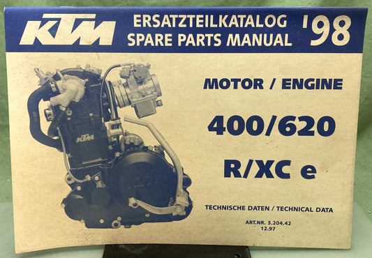 Genuine KTM 3204421297 400/620 R/XC e Motor Engine Spare Parts Manual '98