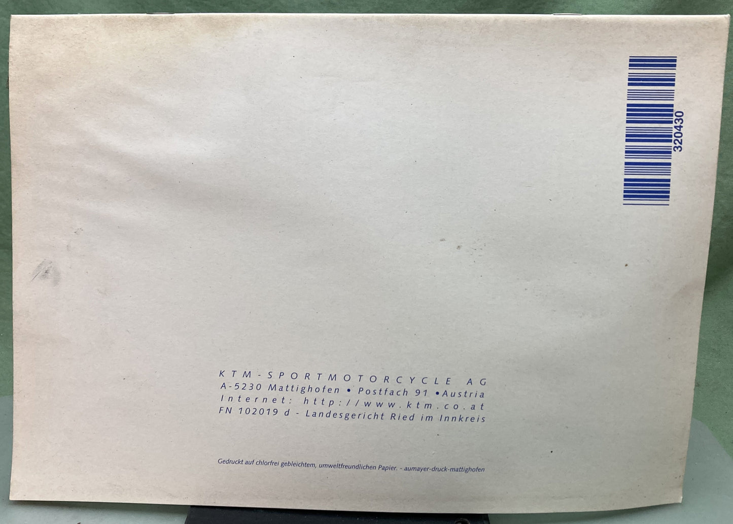 Genuine KTM 320430298 60/65 SX Spare Parts Manual '98