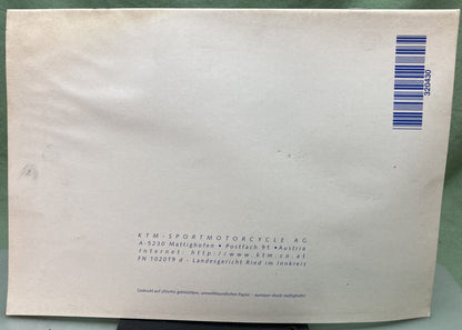Genuine KTM 320430298 60/65 SX Spare Parts Manual '98