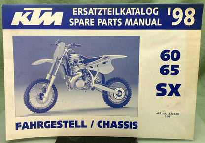 Genuine KTM 320430298 60/65 SX Spare Parts Manual '98