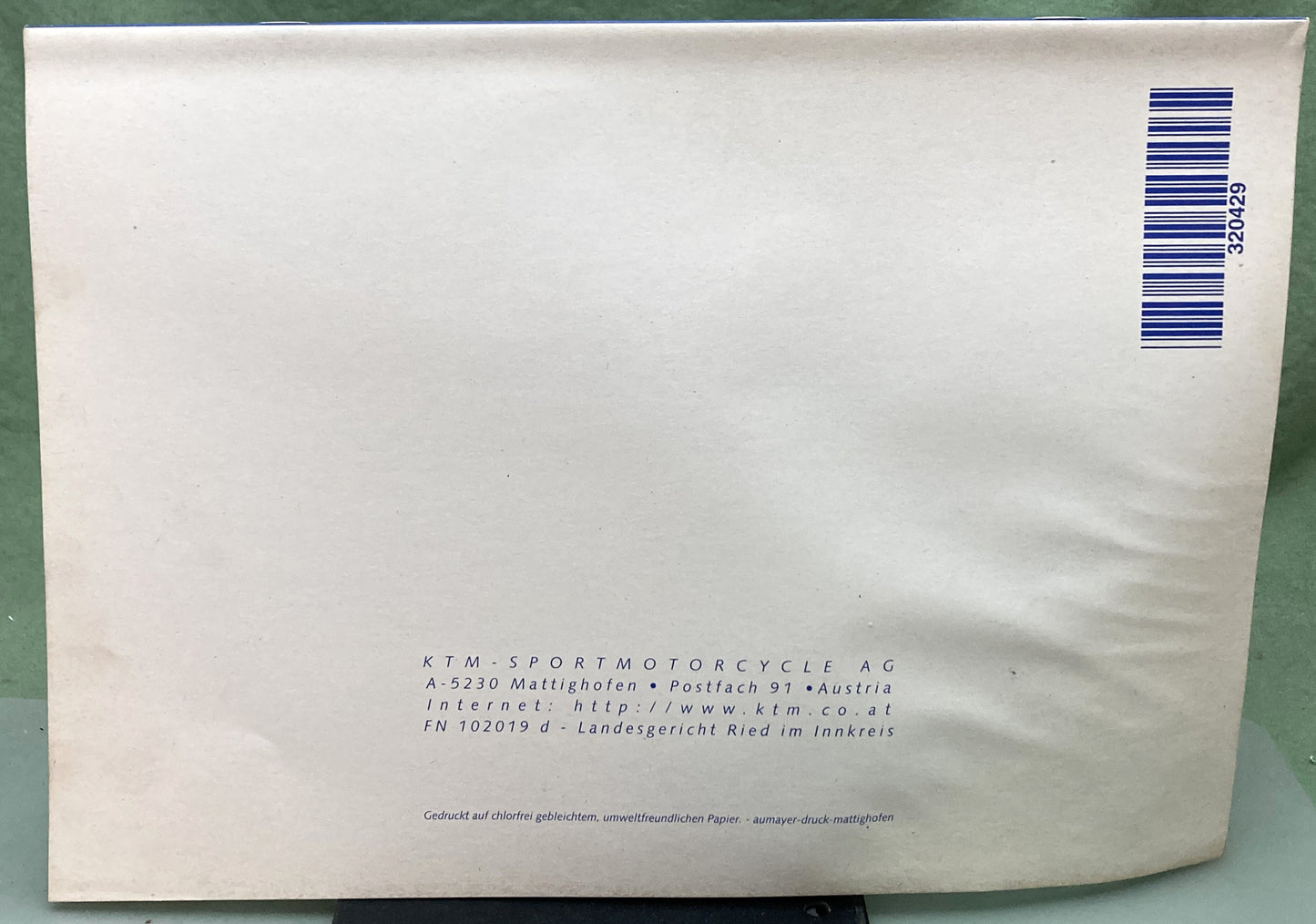 Genuine KTM 320429298 60/65 SX Motor Engine Spare Parts Manual '98