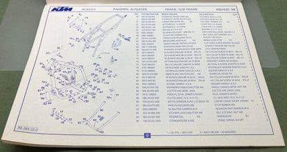 Genuine KTM 3204431297 400/620 R/XC e Spare Parts Manual '98