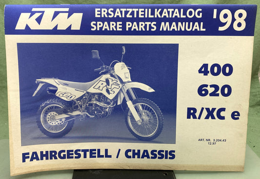 Genuine KTM 3204431297 400/620 R/XC e Spare Parts Manual '98
