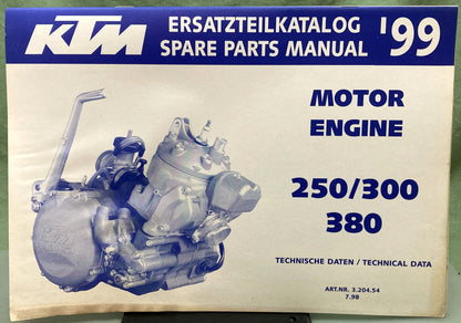 Genuine KTM 320454798 250/300/380 Motor Engine Spare Parts Manual '99