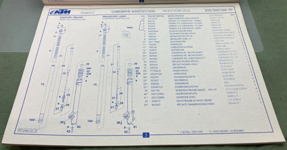 Genuine KTM 320402796 250/300/360 SX/MXC/EXC/EGS Spare Parts Manual '97