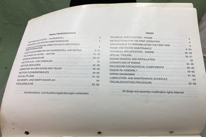 Genuine KTM 20114285 240/250/300/350cc MX/MXC/GSXC/GS Owner's Repair Manual 1985