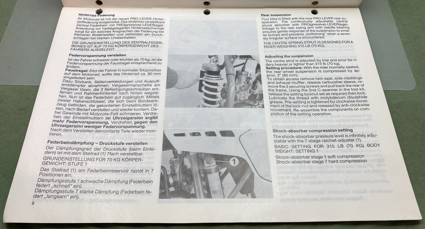 Genuine KTM 20114285 240/250/300/350cc MX/MXC/GSXC/GS Owner's Repair Manual 1985