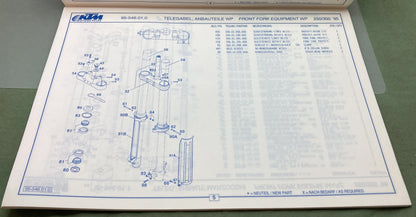 Genuine KTM 320377994 250/300 SX/MXC/EXC/EGS Spare Parts Manual 1995
