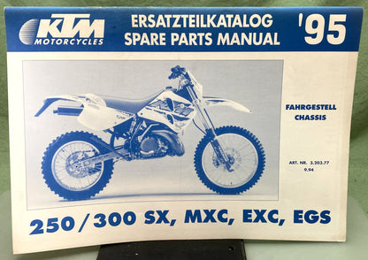 Genuine KTM 320377994 250/300 SX/MXC/EXC/EGS Spare Parts Manual 1995