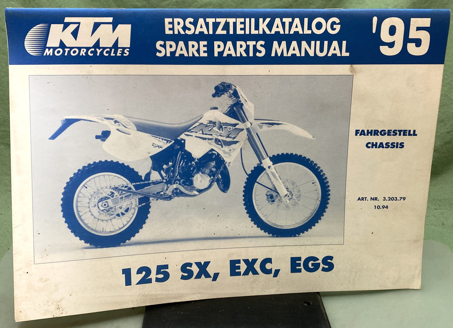 Genuine KTM 3203791094 125 SX/EXC/EGS Spare Parts Manual 1995