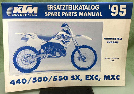 Genuine KTM 3203811194 440/500/550, SX/EXC/MXC Spare Parts Manual 1995