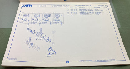 KTM 3203921095 400/620 Super Competition, RXC, EXC, EGS Spare Parts Manual '96