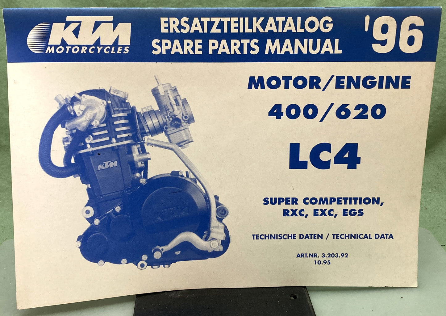 KTM 3203921095 400/620 Super Competition, RXC, EXC, EGS Spare Parts Manual '96