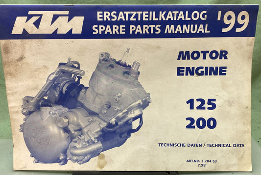 Genuine KTM 320453798 125/200 Motor Engine Spare Parts Manual '99
