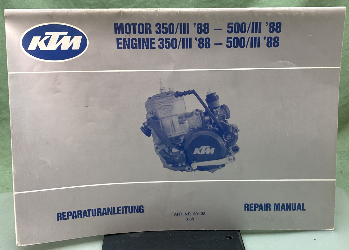 Genuine KTM 20138388 Motor 350/III, 500/III Repair Manual '88