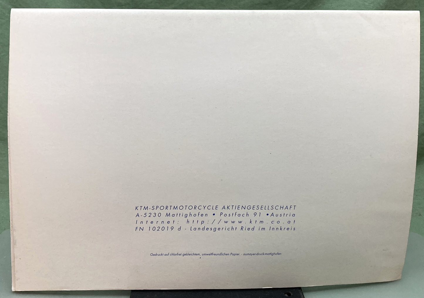 Genuine KTM 320406197 400/620 LC4 e Motor Spare Parts Manual '97