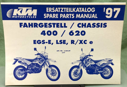 Genuine KTM 320409297 400/620 EGS-E, LSE, R/XC e Spare Parts Manual '97