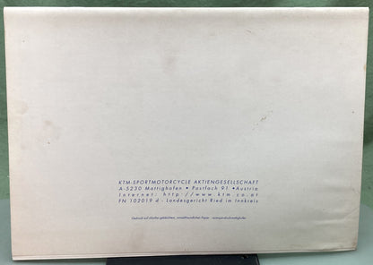 Genuine KTM 320409297 400/620 EGS-E, LSE, R/XC e Spare Parts Manual '97