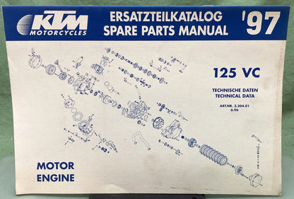 Genuine KTM 320401696 125 VC Motor Spare Parts Manual '97