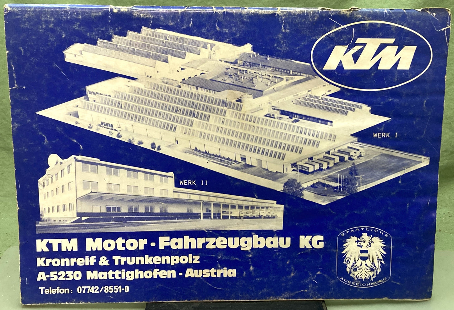 Genuine KTM 125-175-240/250-340/400 Motor Spare Parts Manual August '80