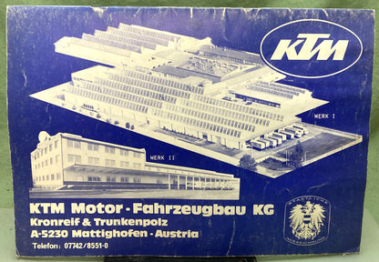 Genuine KTM 125 RV Motor Spare Parts Manual January 1980