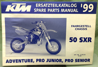 Gen. KTM 3204641098 50 SXR Adventure, Pro Jr., Pro Sen. Spare Parts Manual '99