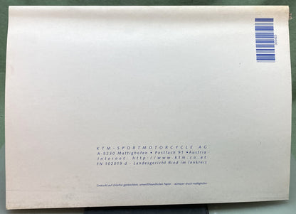 Genuine KTM 3204271197 50 SXR Motor Spare Parts Manual '98