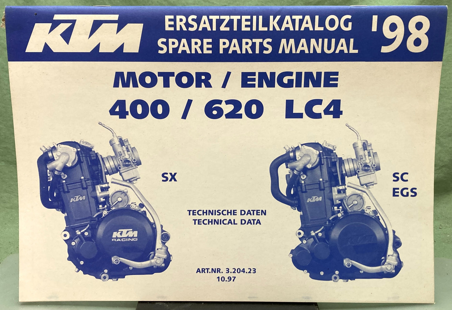 Genuine KTM 3204271197 50 SXR Motor Spare Parts Manual '98